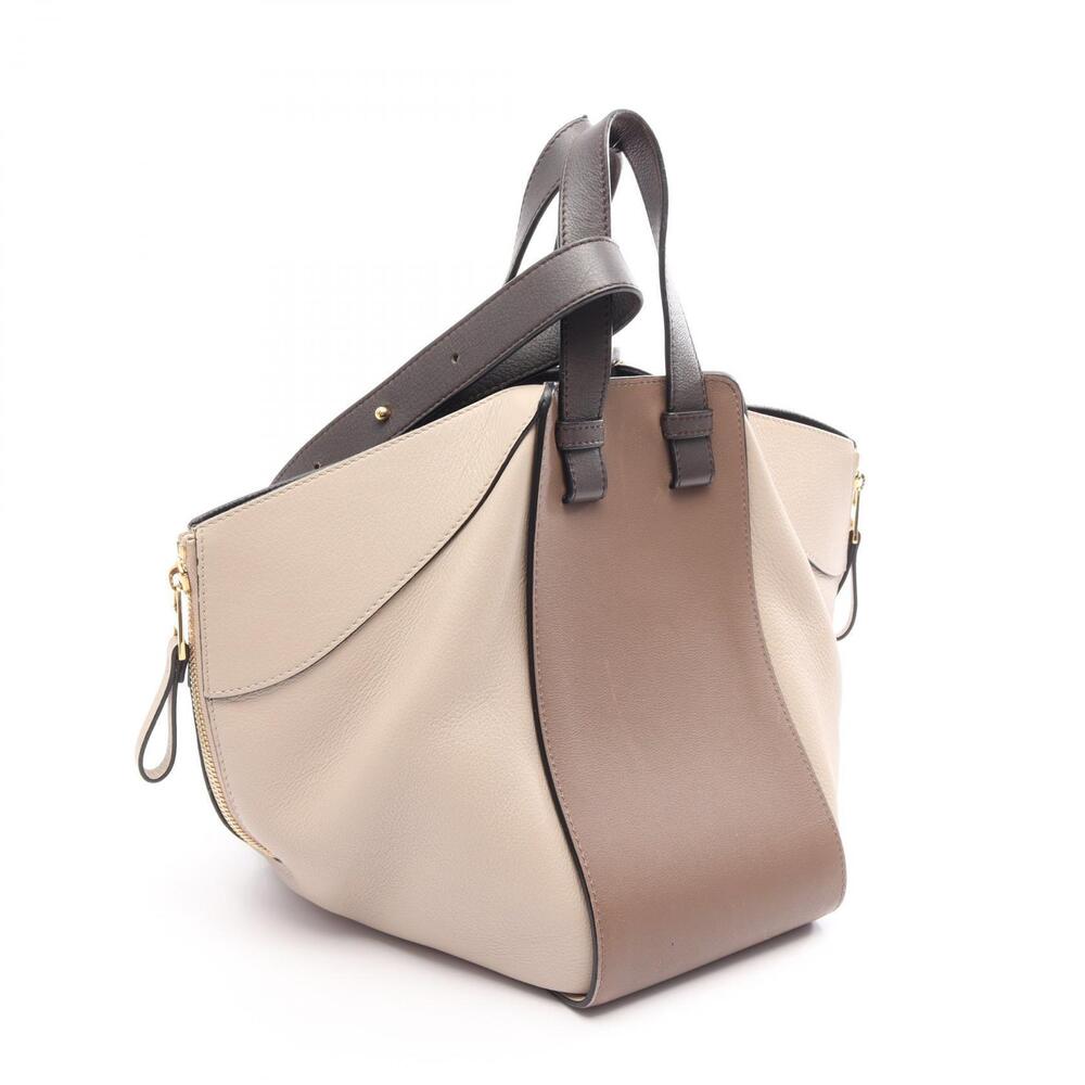Loewe Beige Cream Leather HAMMOCK Brown Bag Gray Handbag Brown Gray